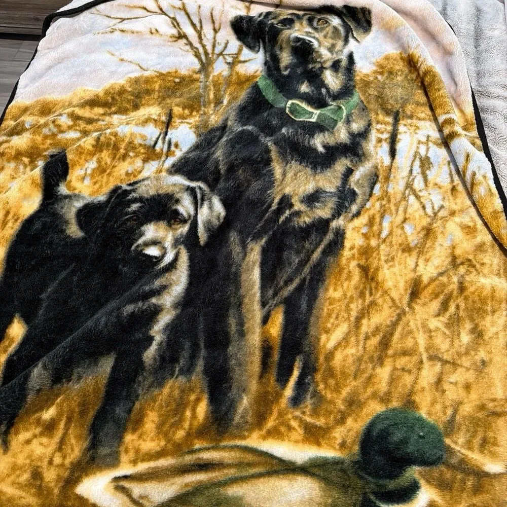 Brand new black Labrador fleece blanket
